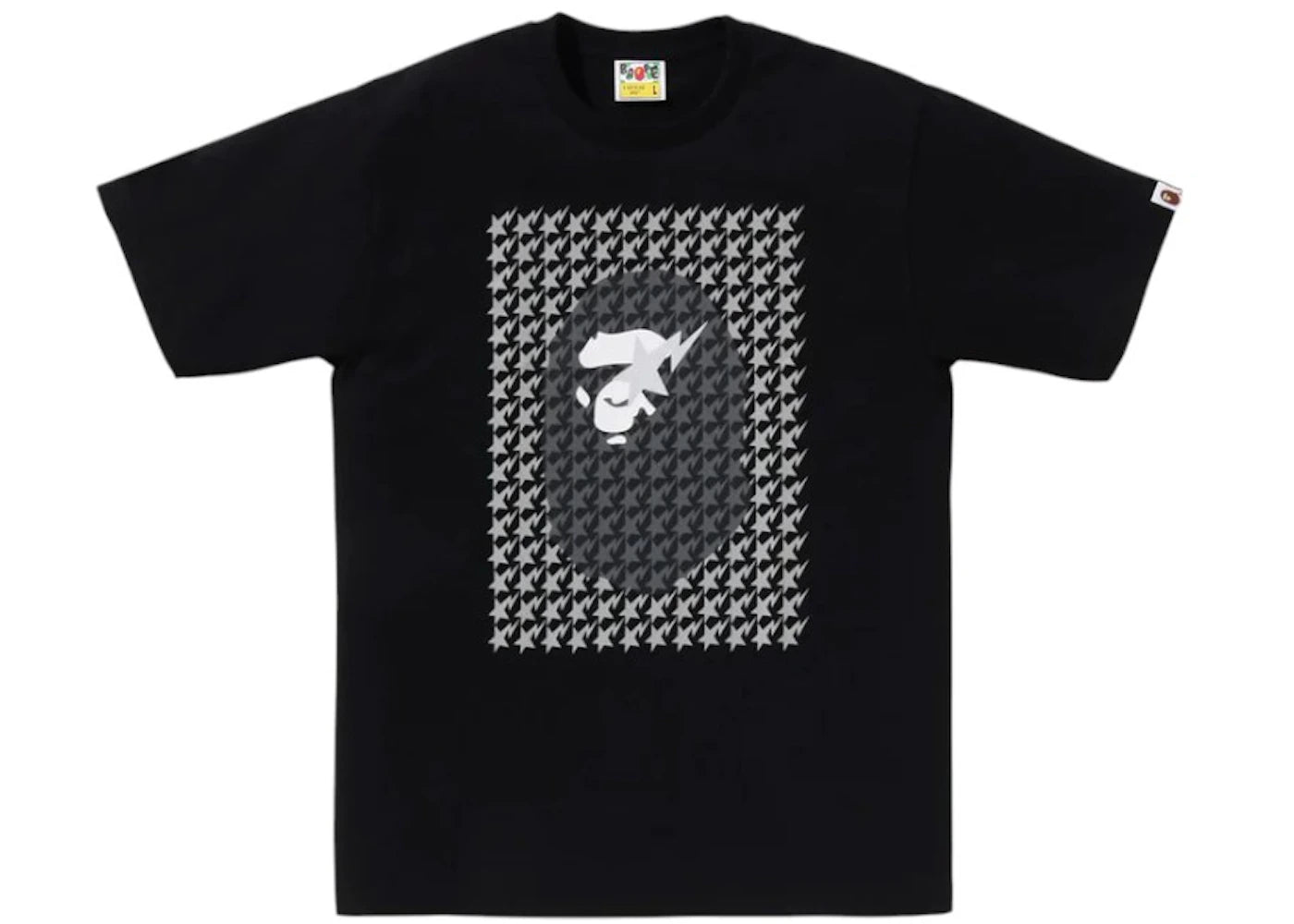 BAPE Sta Houndstooth Ape Head Tee Black/Black