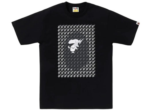 BAPE Sta Houndstooth Ape Head Tee Black/Black