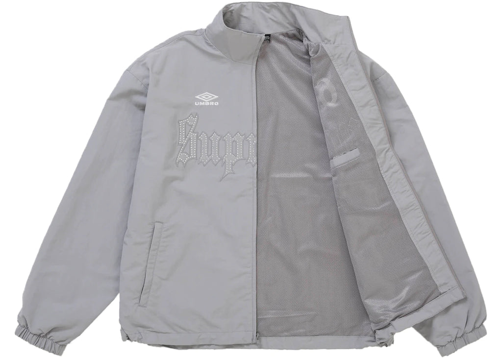 Supreme Umbro Rhinestone Track Jacket Light Grey