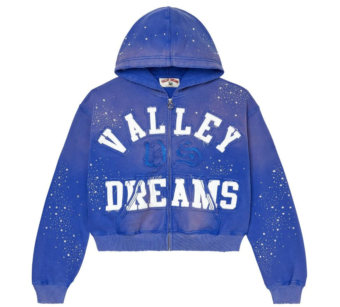 Vale Forever Classico Zip Up Hoodie Sapphire