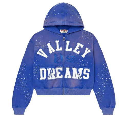 Vale Forever Classico Zip Up Hoodie Sapphire