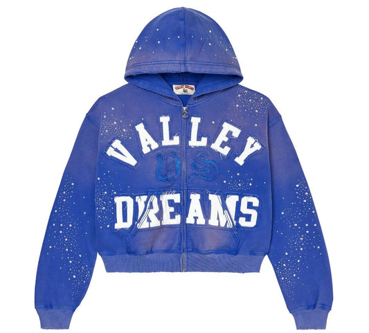 Vale Forever Classico Zip Up Hoodie Sapphire