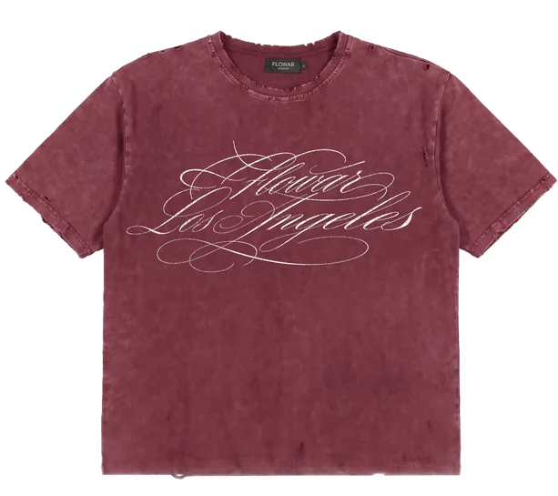 FLOWAR TEE (BURGUNDY)
