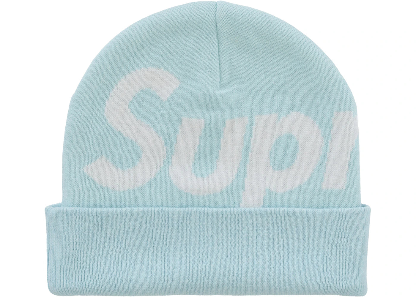 Supreme Big Logo Beanie (FW25) Light Blue