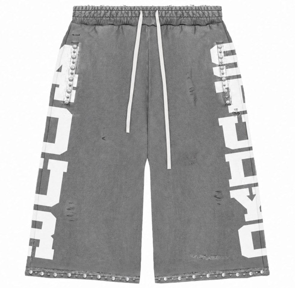 4our.Studyo 3/4 Pearlized Sweat Short Grey