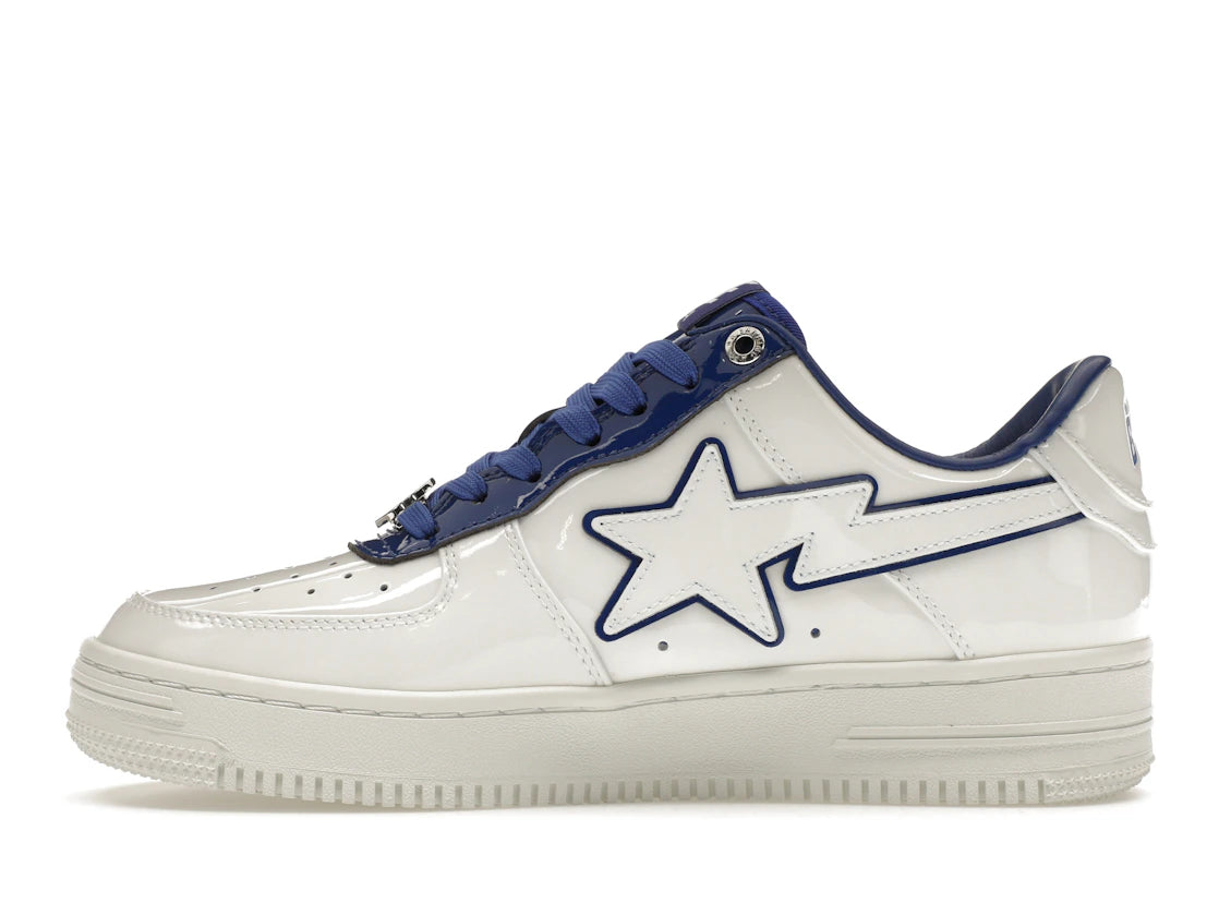 A Bathing Ape Bape Sta Patent Leather White Blue