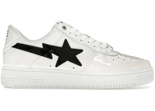 A Bathing Ape Bape Sta #2 White Patent