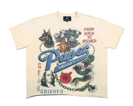 Paper Money For The Dogs Rhinestone Tee