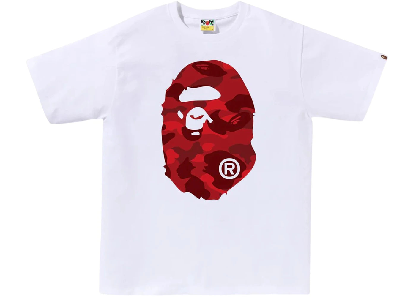 BAPE Color Camo Big Ape Head Tee (FW25) White/Red