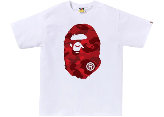 BAPE Color Camo Big Ape Head Tee (FW25) White/Red