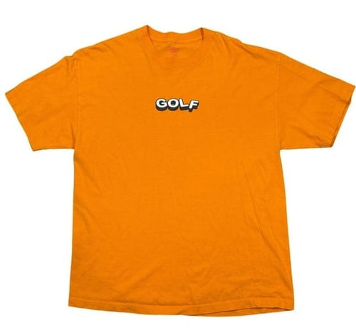 Golf Wang Orange 3D Block Logo Tee