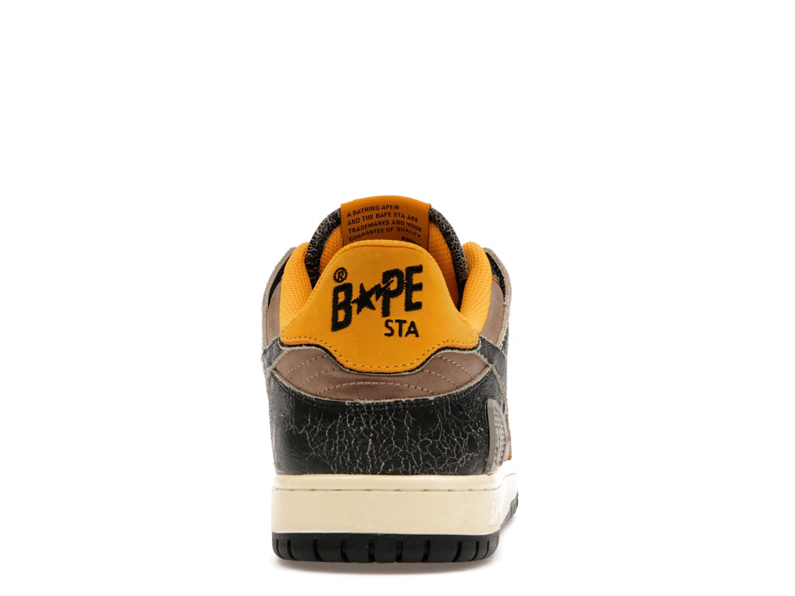A Bathing Ape Bape SK8 Sta Vintage Black Yellow