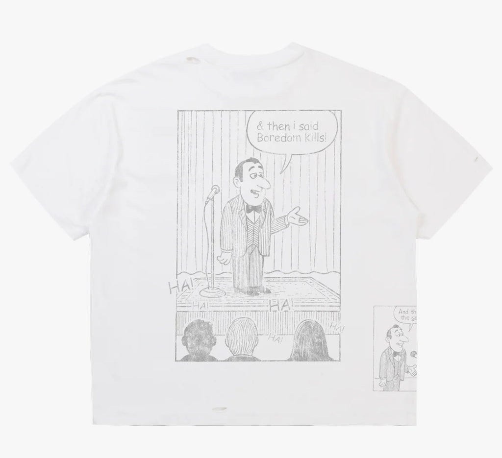 Boredom Kills Comedy Tee White