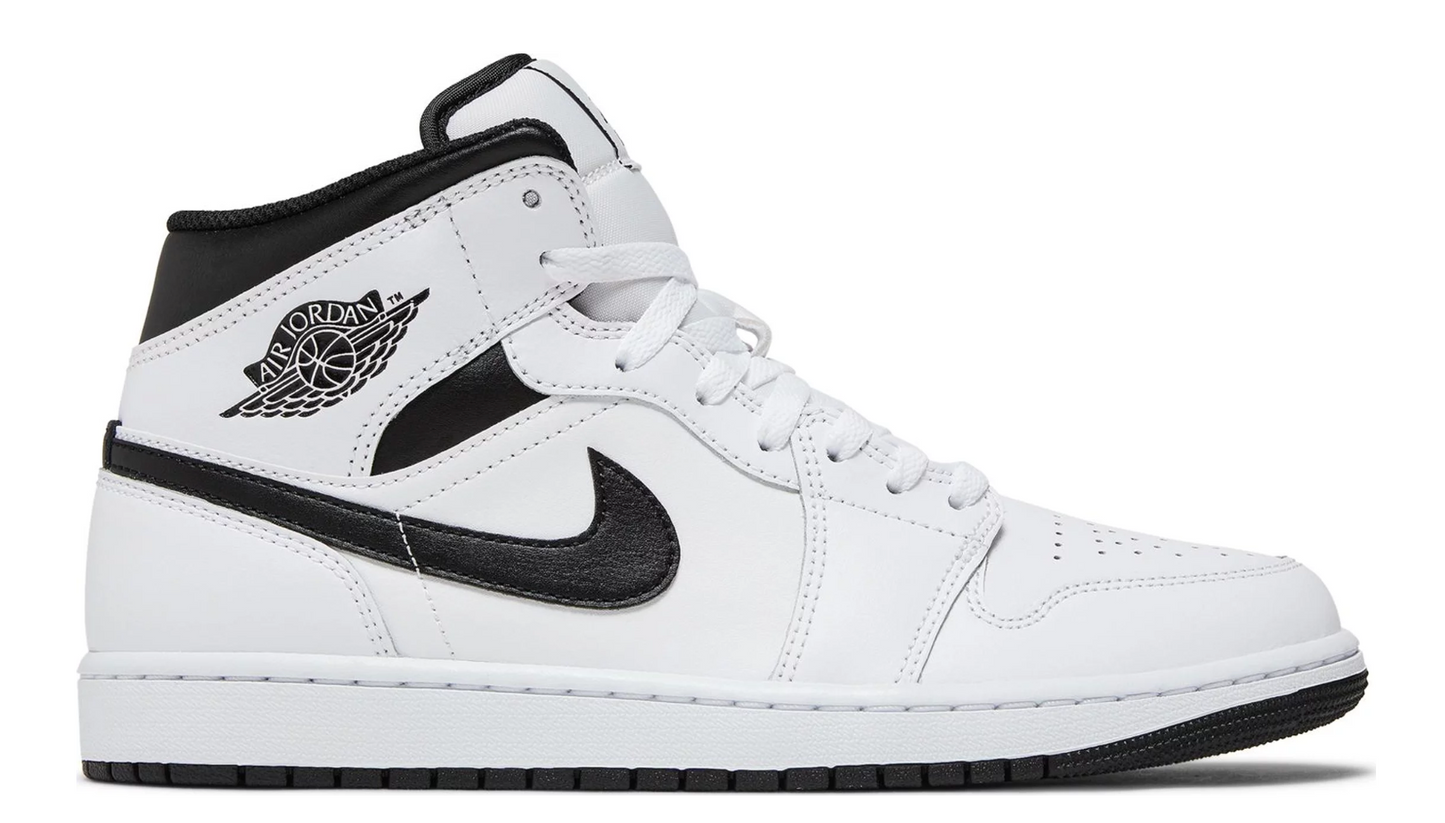 Jordan 1 Mid White Black