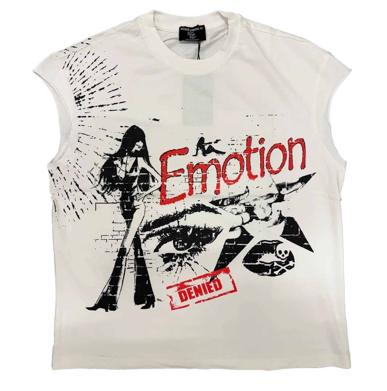 Mixed Emotion Starboy Sleeveless Tee White