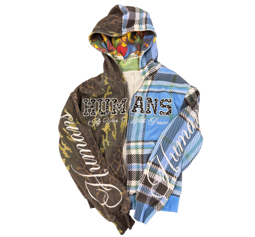 HAWWP Last Supper Zip-Up Hoodie Blue/Camo