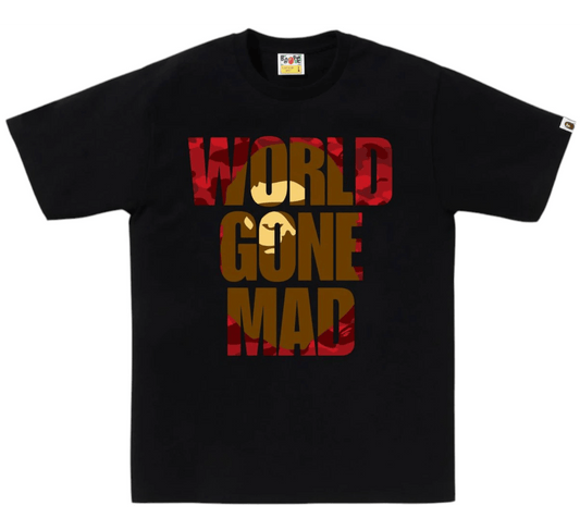 BAPE Color Camo WGM Ape Head Overlap Tee Black