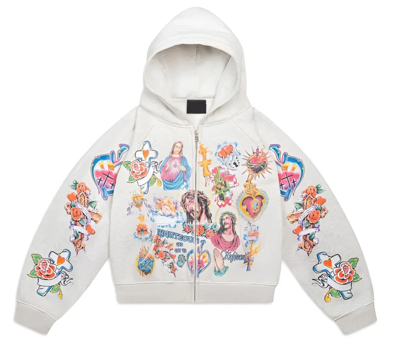 Righteous Zip-Up Hoodie Grey