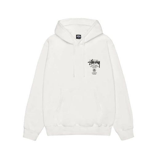 Stussy World Tour Hoodie Natural