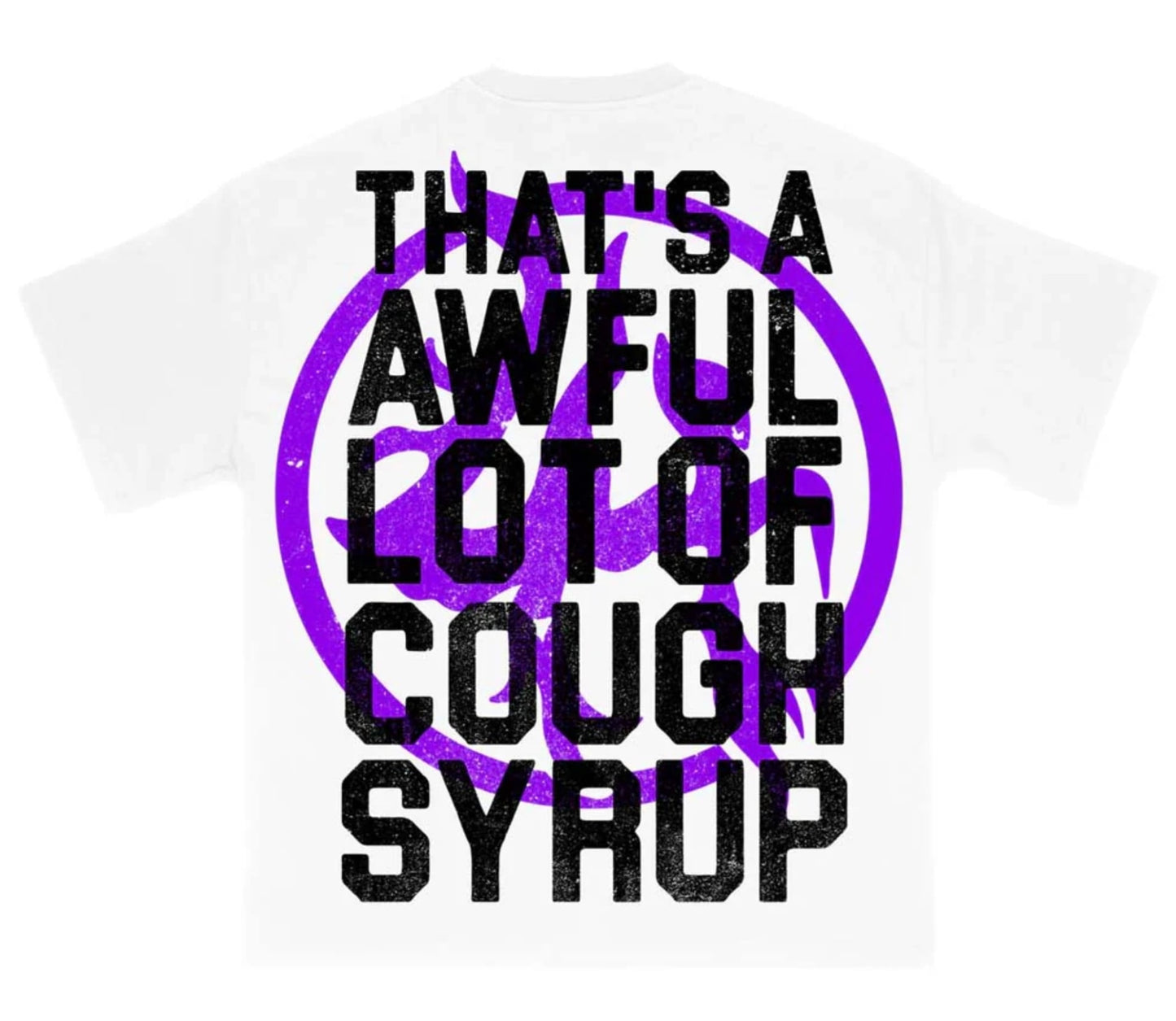 Lost Hills x Cough Syrup Spell Out Tee White/Purple