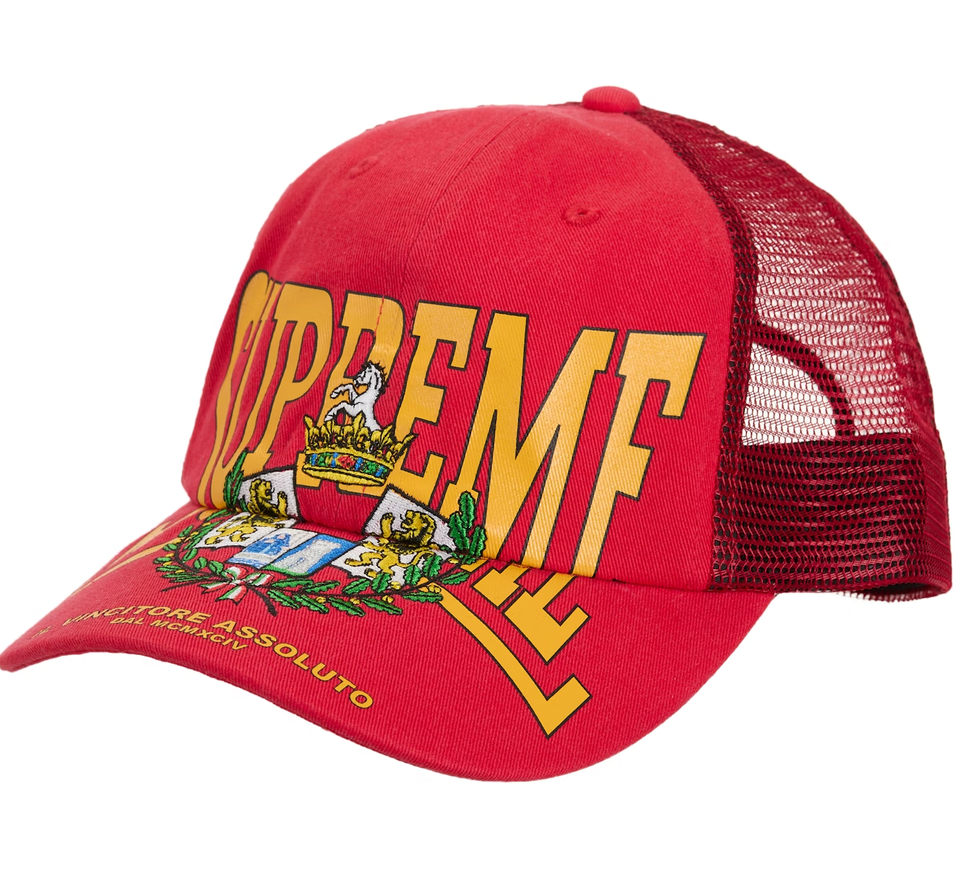 Supreme Crest Mesh Back 6-Panel Red