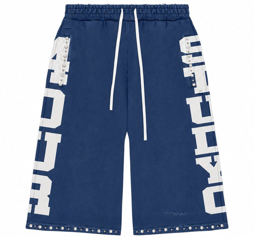 4our.Studyo 3/4 Pearlized Sweat Short Navy