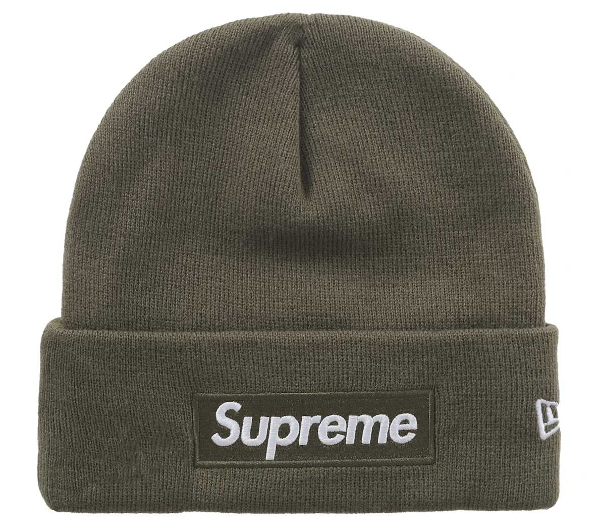 Supreme New Era Box Logo Beanie (FW25) Light Olive