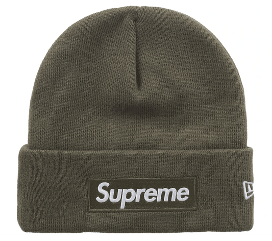 Supreme New Era Box Logo Beanie (FW25) Light Olive