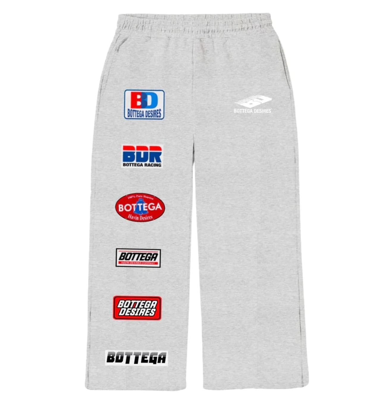 Bottega Desires Patches Sweatpants Grey