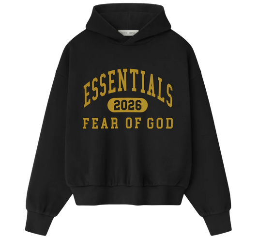 Fear of God ESSENTIALS Vintage Black Classic Fit Hoodie