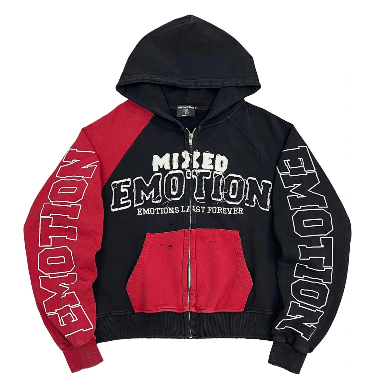 Mixed Emotions Split Decision Zip Red