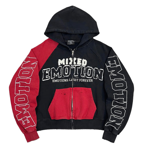 Mixed Emotions Split Decision Zip Red