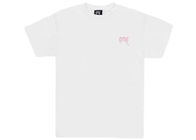 Revenge Basic Embroidery Tee White/Pink