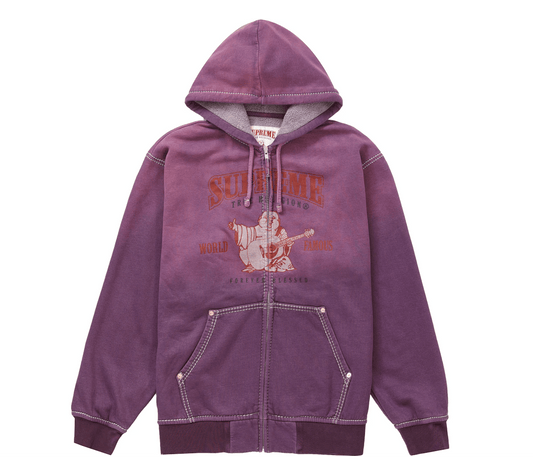 Supreme True Religion Zip Up Hooded Sweatshirt Purple