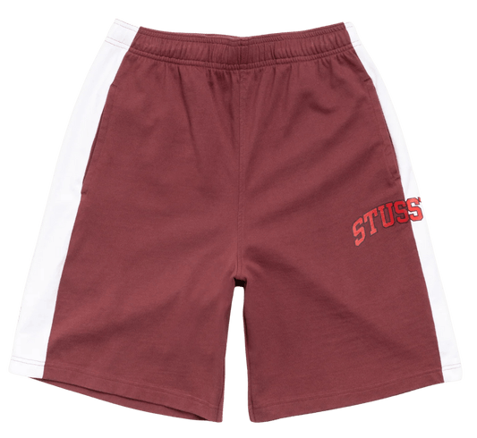 Stussy Stripe Jersey Short Burgundy