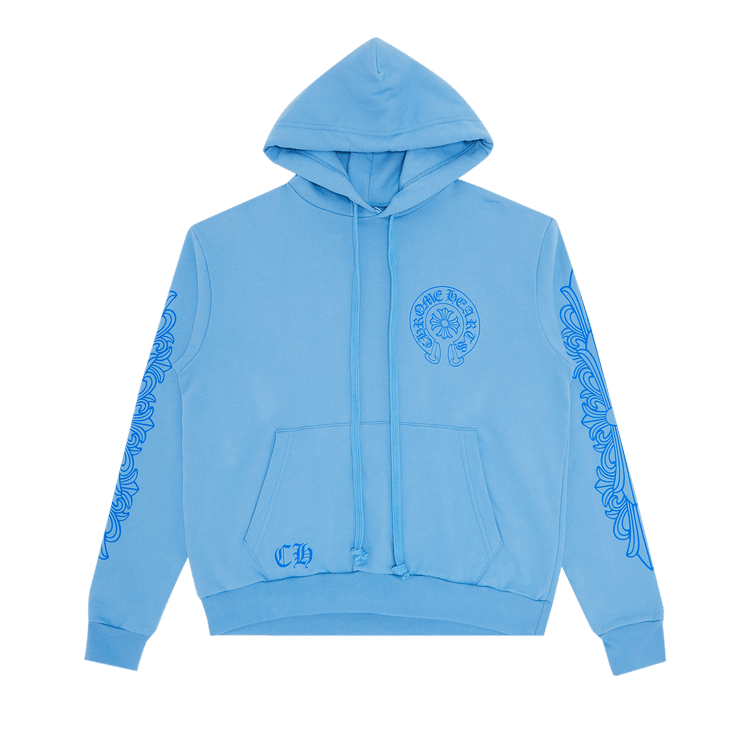 Chrome Hearts Miami Exclusive Horseshoe Hoodie Baby Blue