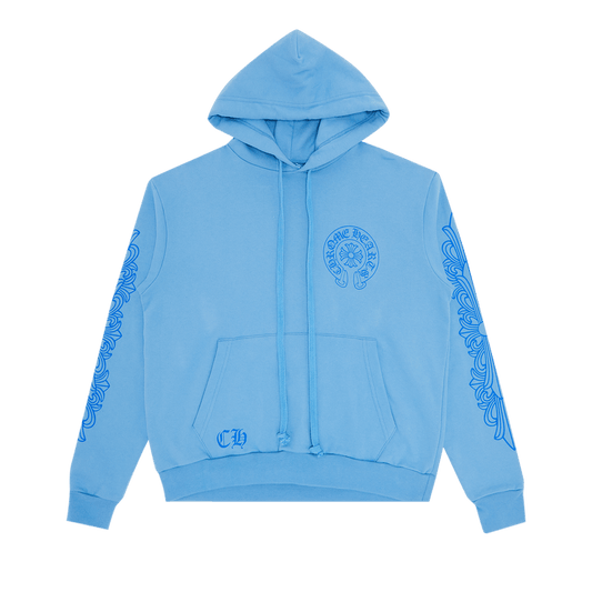 Chrome Hearts Miami Exclusive Horseshoe Hoodie Baby Blue