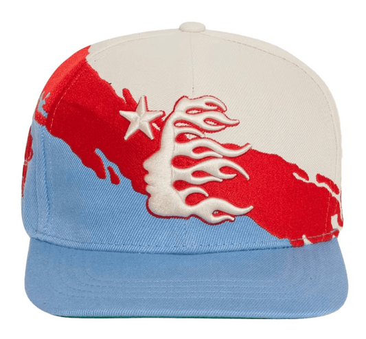 Hellstar Paintbrush Snapback Hat Red/Blue
