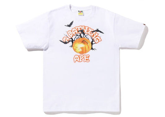 BAPE Halloween Jack O' Lantern College Tee White