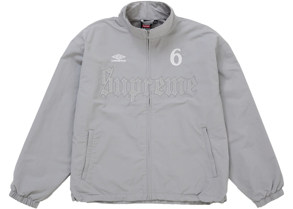 Supreme Umbro Rhinestone Track Jacket Light Grey