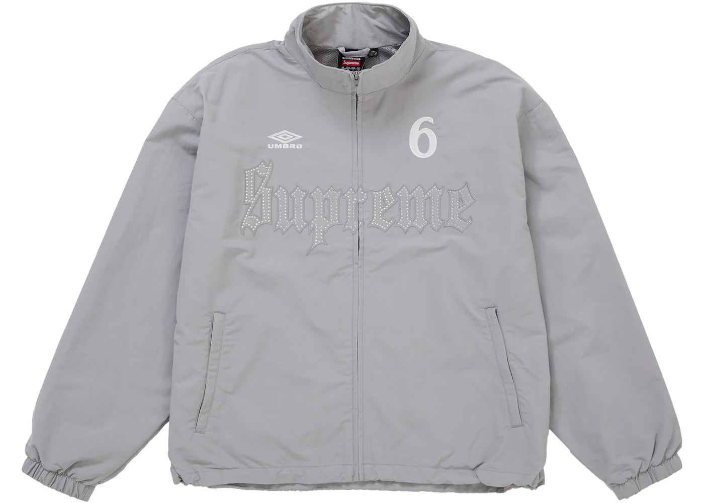 Supreme Umbro Rhinestone Track Jacket Light Grey