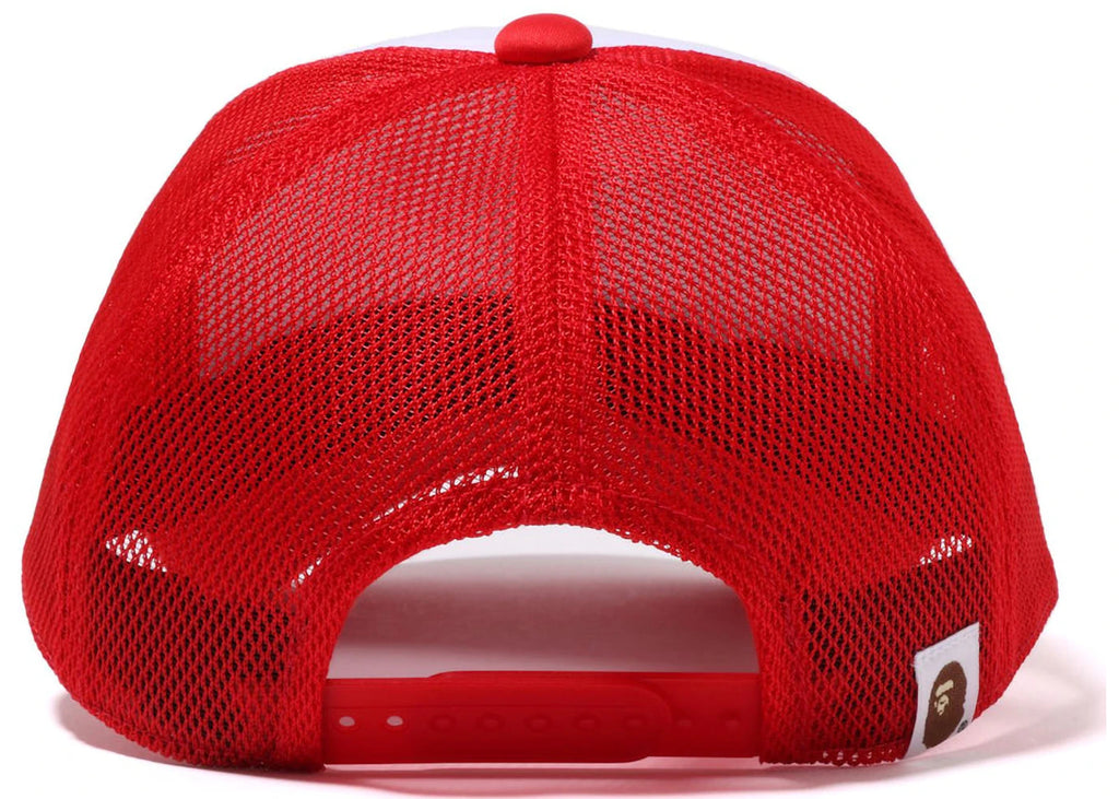 BAPE College Mesh Cap Red