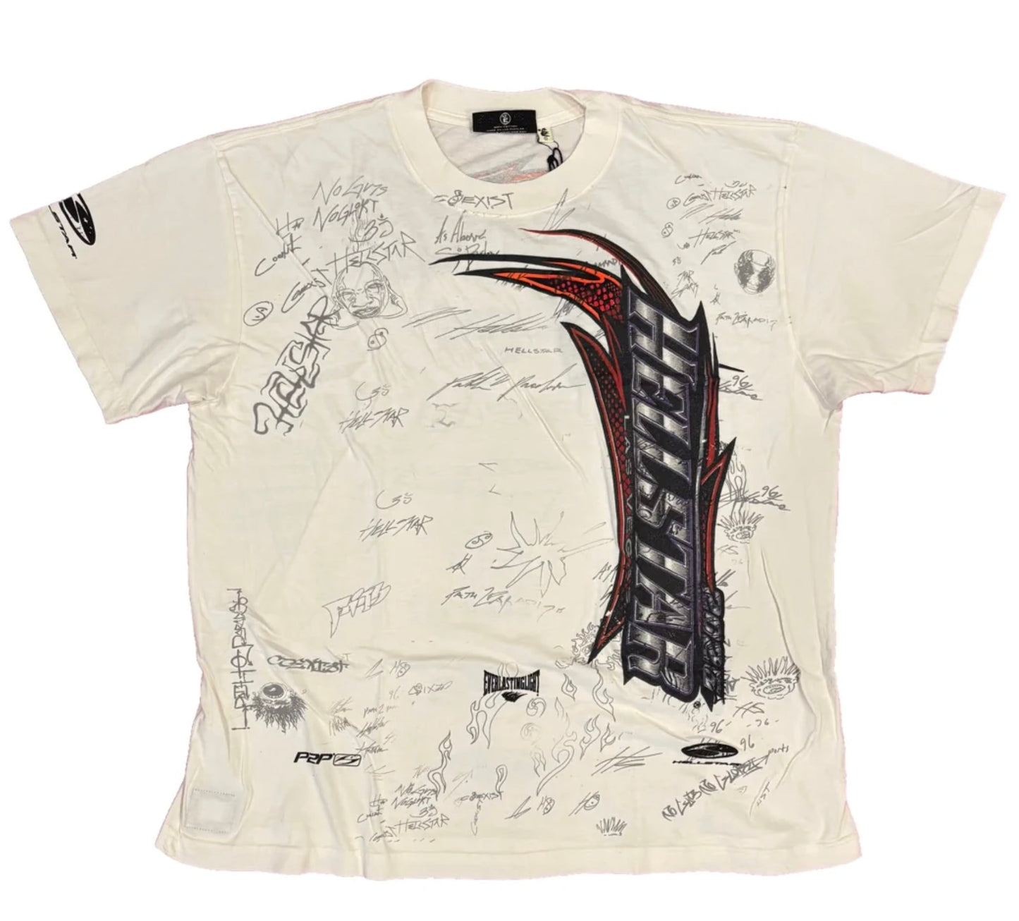 Hellstar White Nascar T-Shirt ComplexCon Exclusive