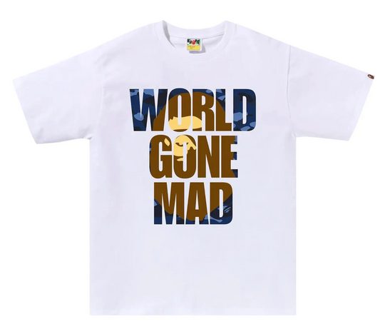 BAPE Color Camo WGM Ape Head Overlap Tee White