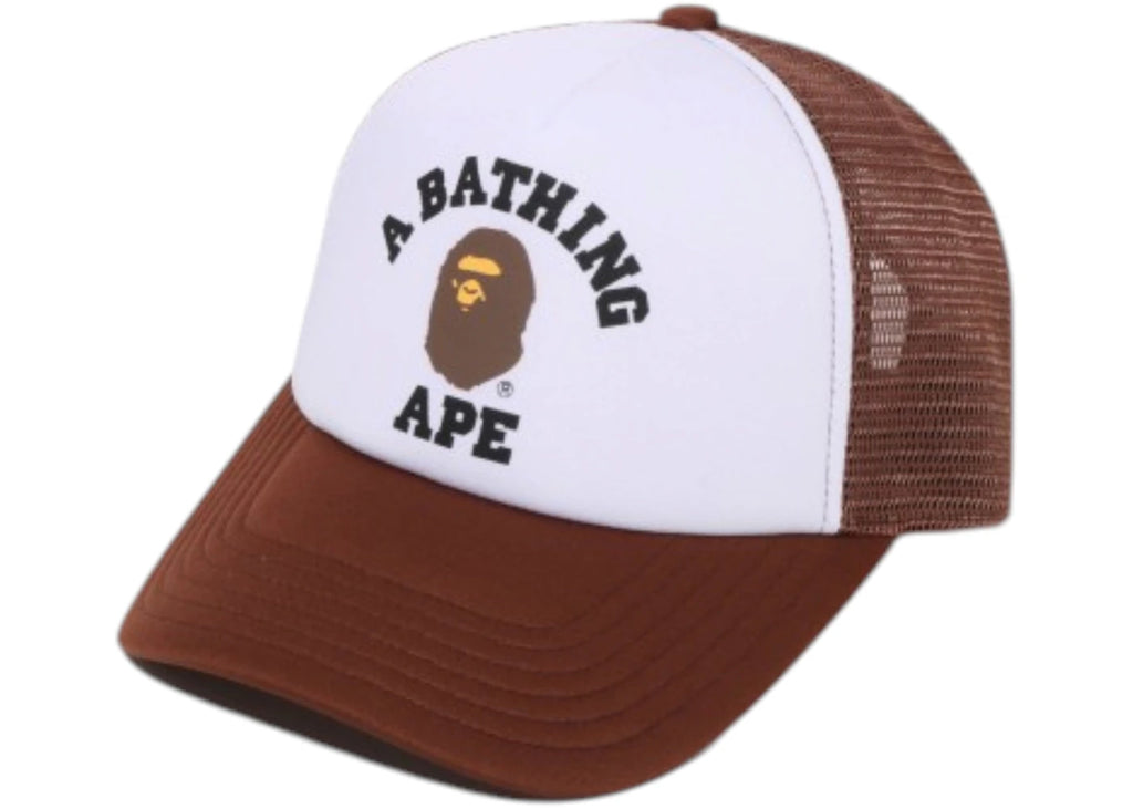 BAPE College Mesh Essential Cap Brown