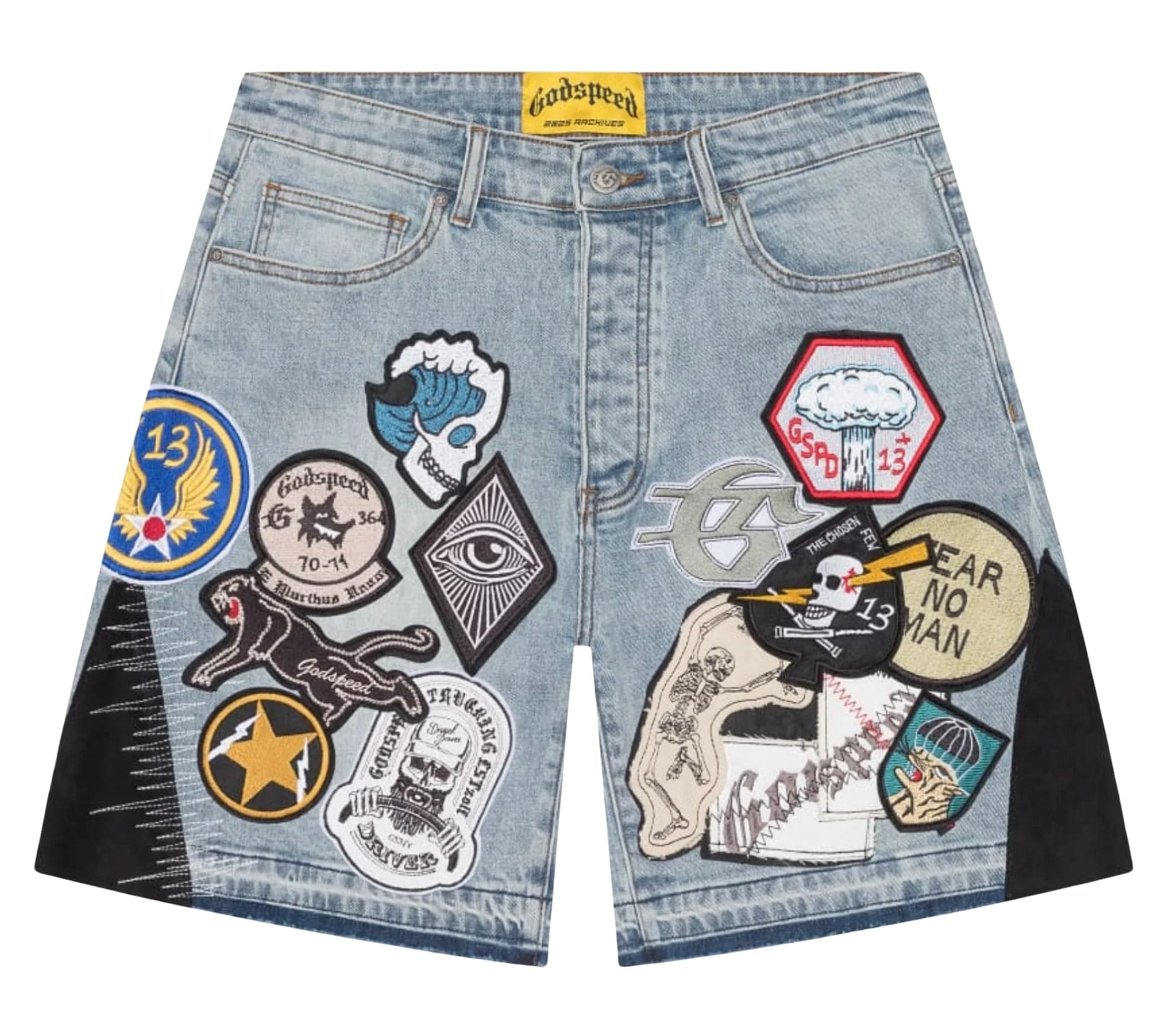 GodSpeed Patchwork Denim Shorts V2