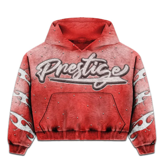 Prestige Flames Hoodie Red