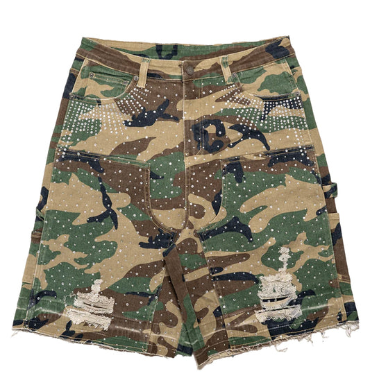 Paper Money Crystalized Shorts in Camo