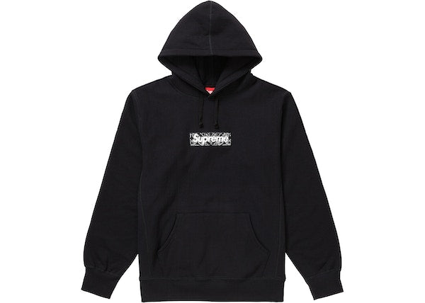 Supreme Bandana Box Logo Hooded Sweatshirt Black