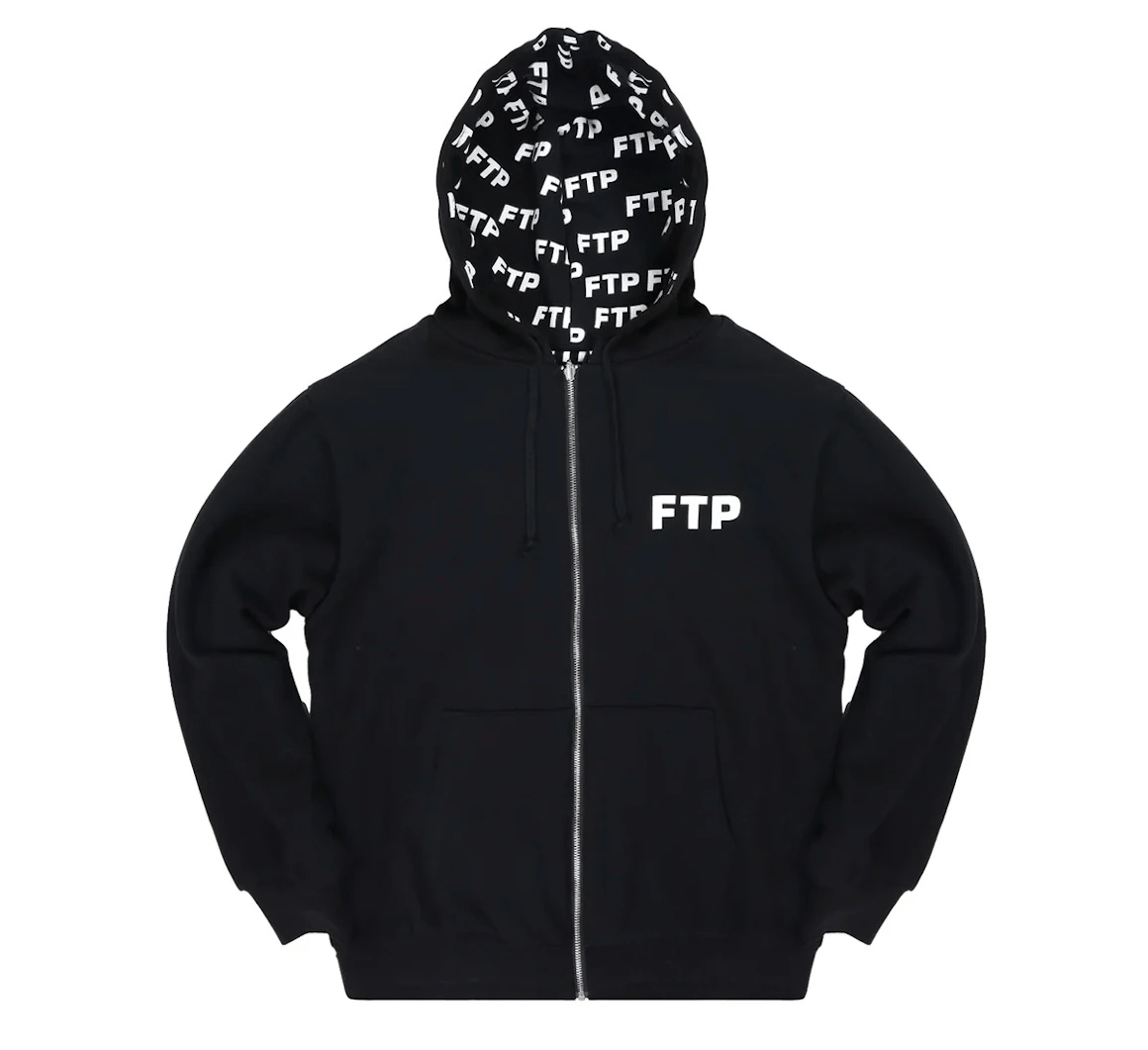 FTP Reversible Logo Hoodie Black